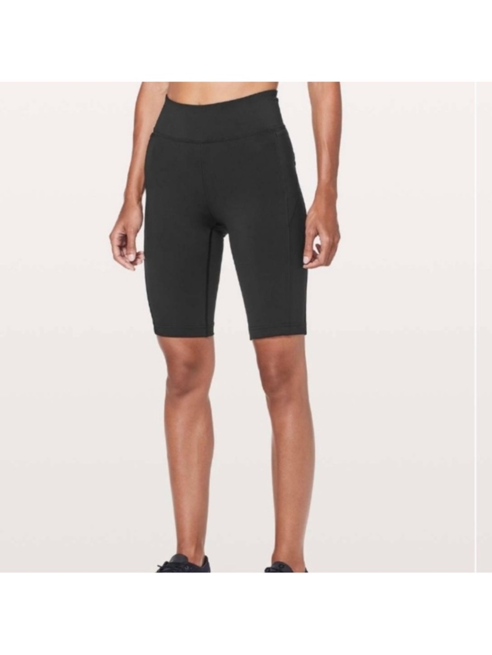 Lululemon On Pace Short *10" Black High rise bike shorts 4